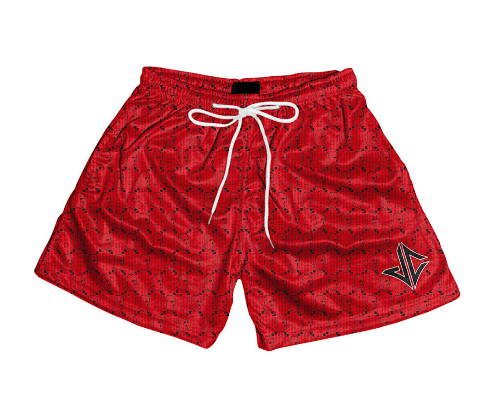 Scam World Mesh Shorts (Red)
