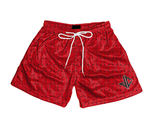 Scam World Mesh Shorts (Red)